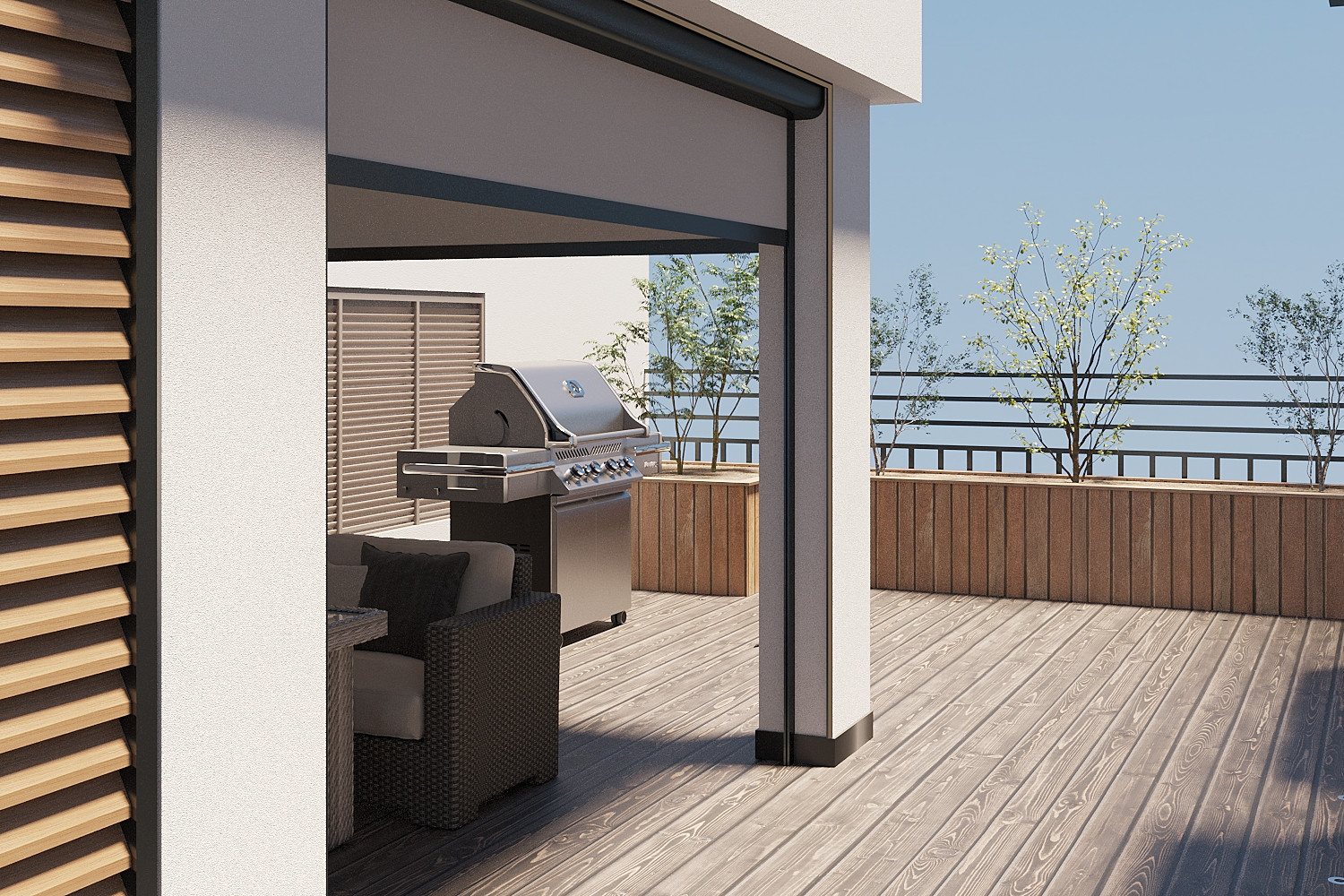 Дизайн интерьера террасы в квартире ЖК "Квартал на Некрасова"