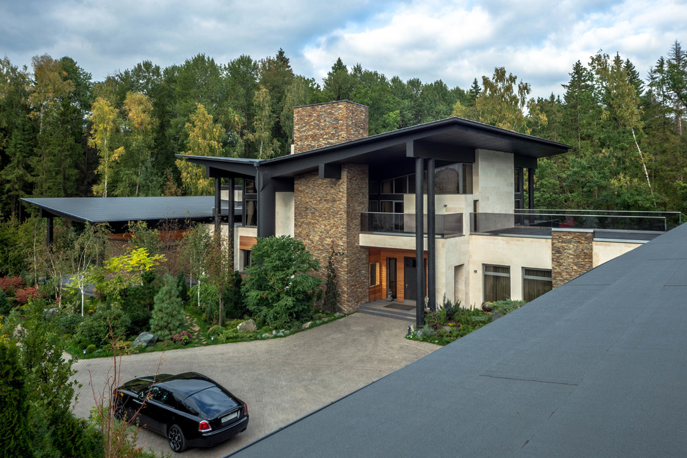 Современный загородный дом "Wing house"