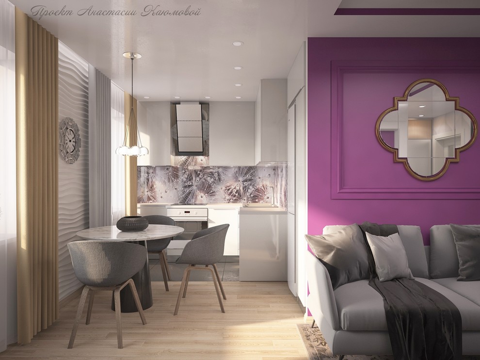 Обложка проекта: Переделка "хрущевки", просторная кухня-гостиная, объединенная с прихожей