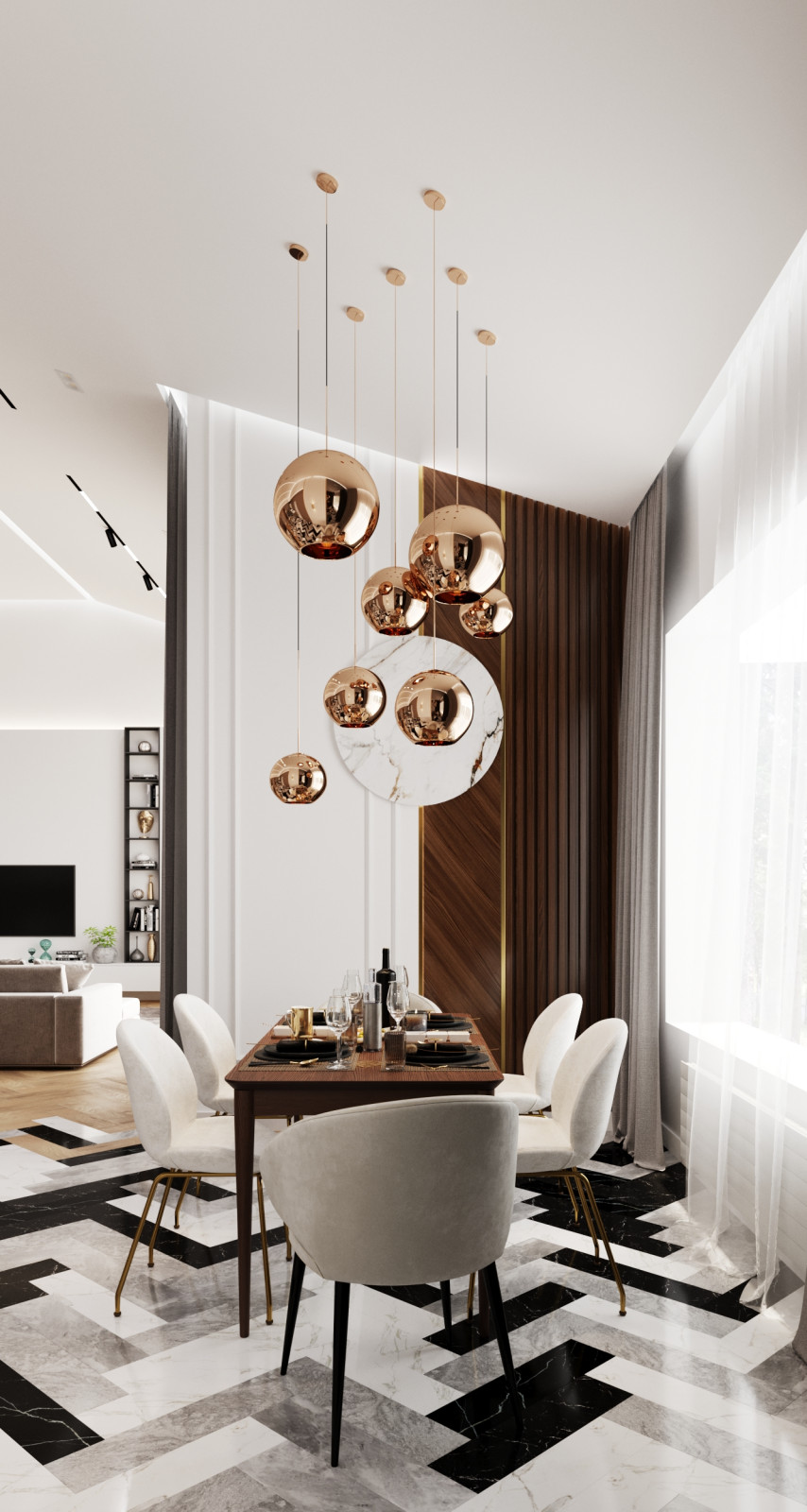 Кухня-гостиная из проекта дома 250 кв.м