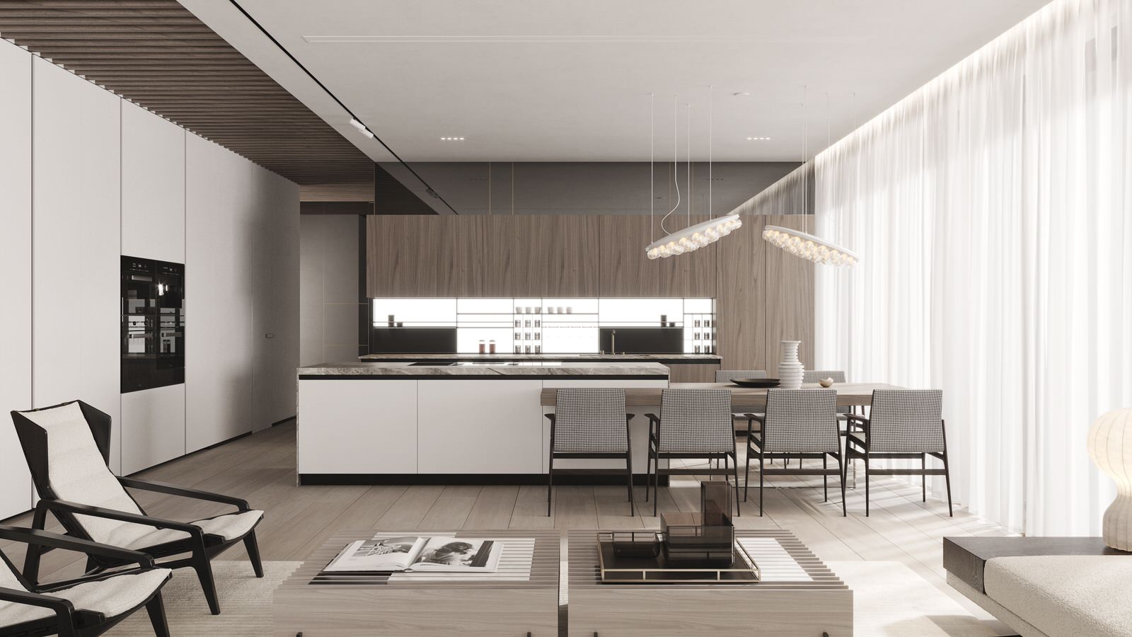 Modern megalopolis apartment