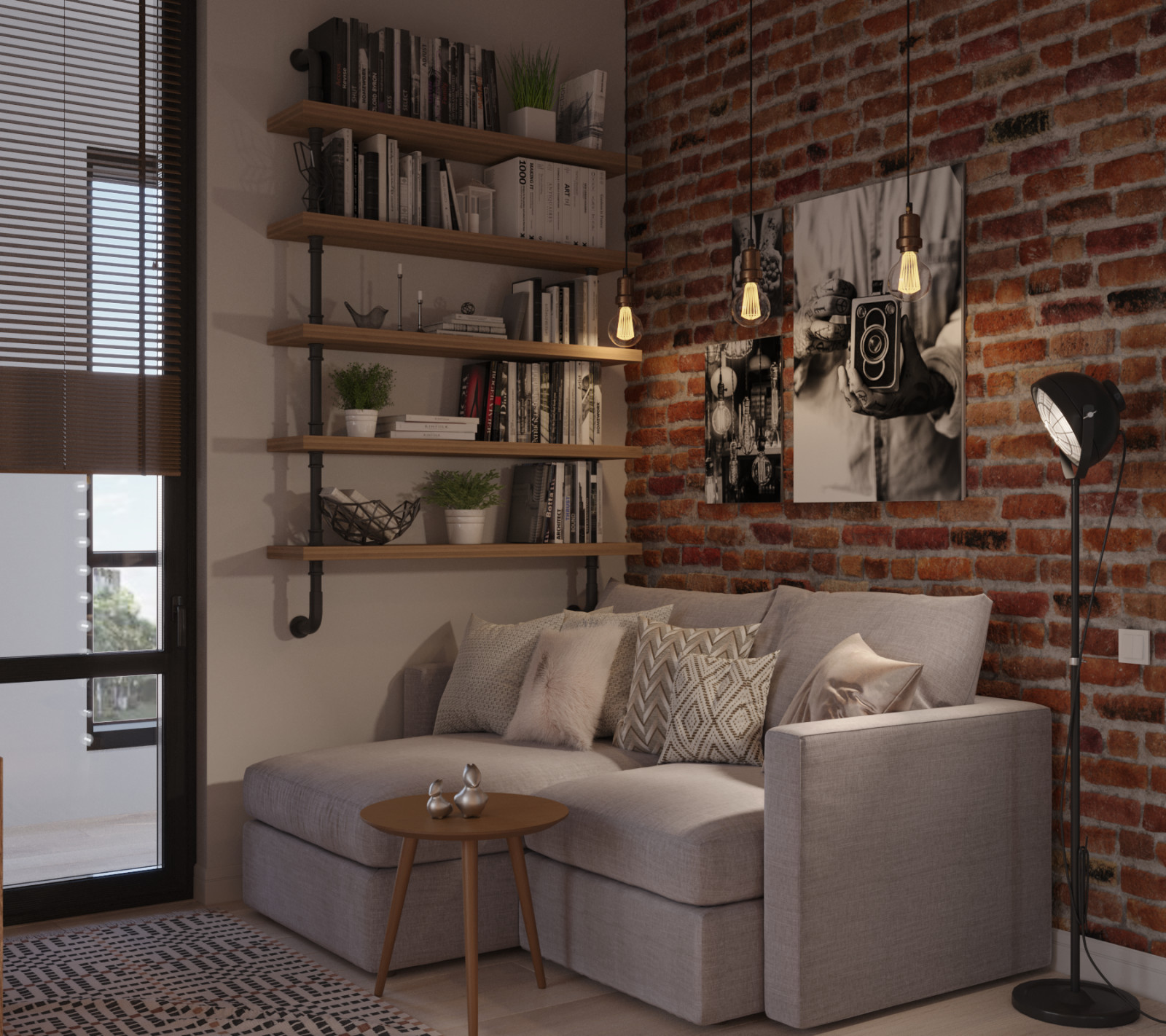 Гостиная в светлых тонах