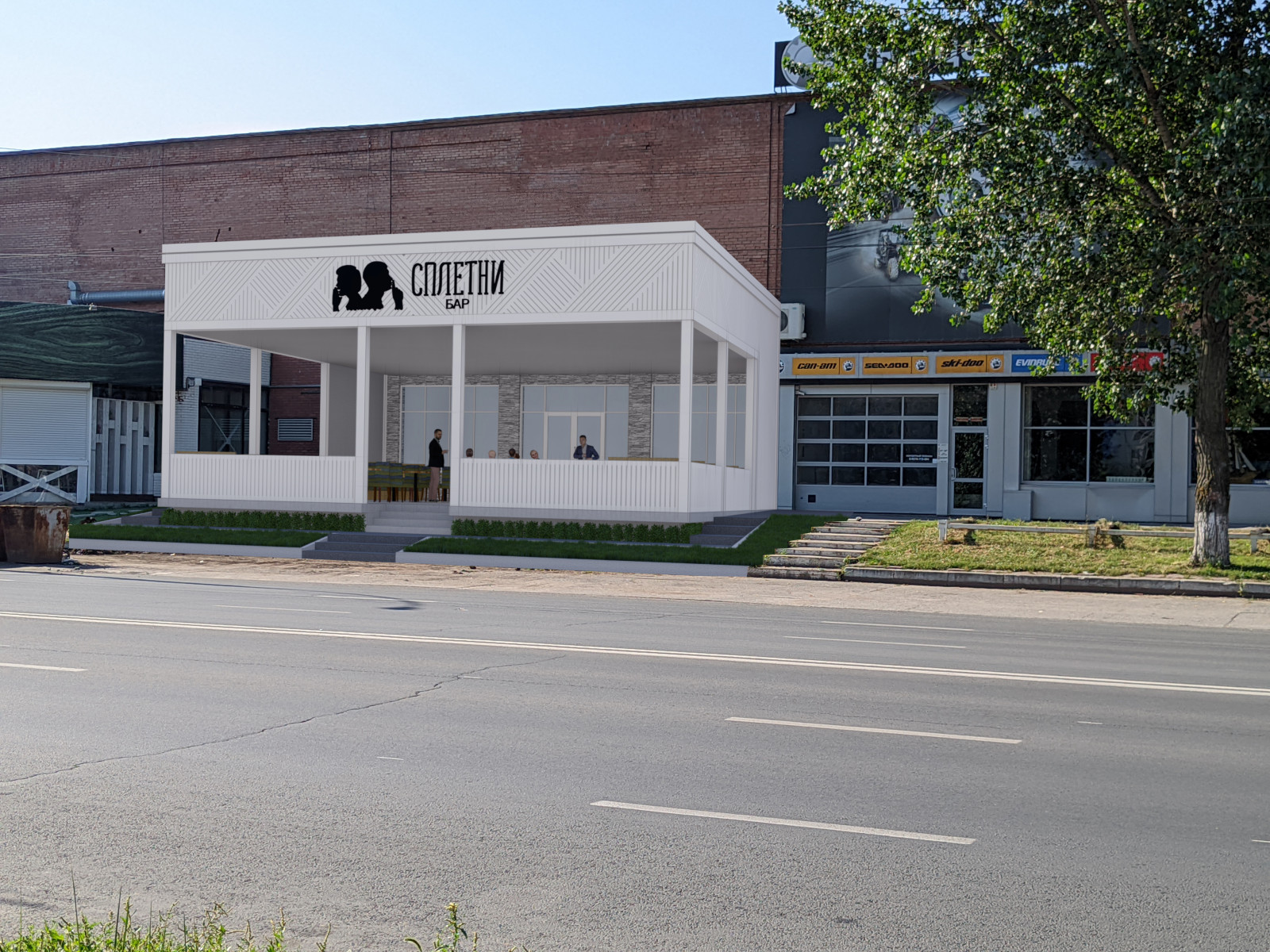 Варианты по устройству летней веранды кафе "Сплетни"