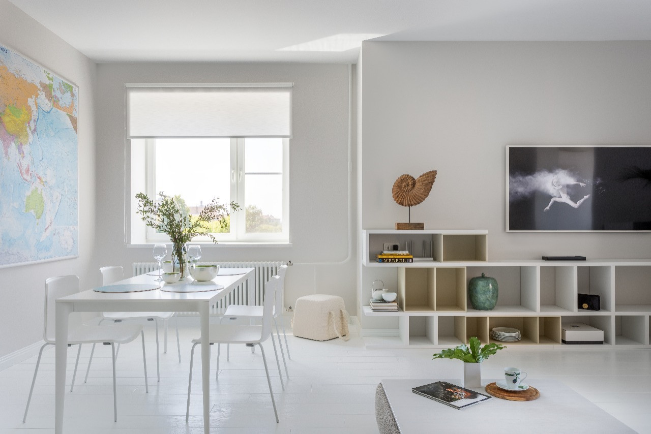 Скандинавский минимализм в белых тонах