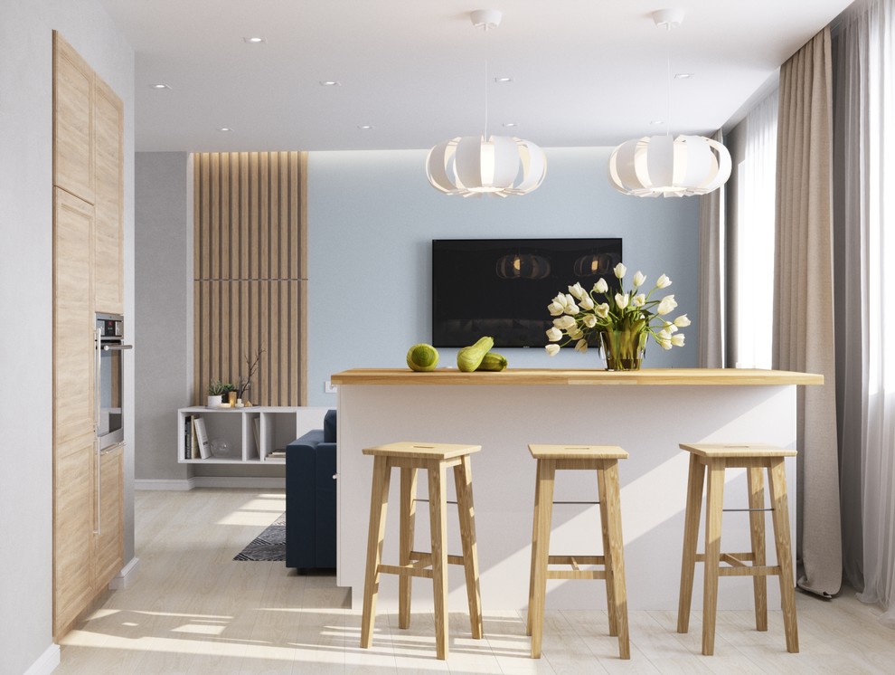 кухня совмещенная с гостиной