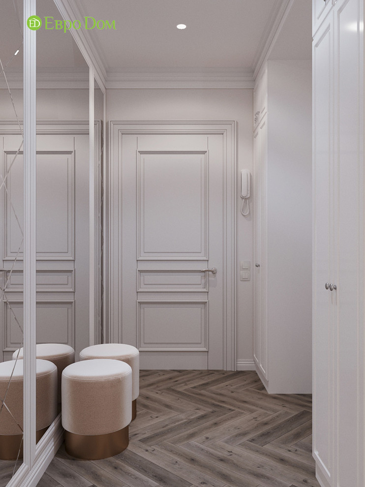 Дизайн четырехкомнатной квартиры 110 кв. м в стиле неоклассика. Фото проекта