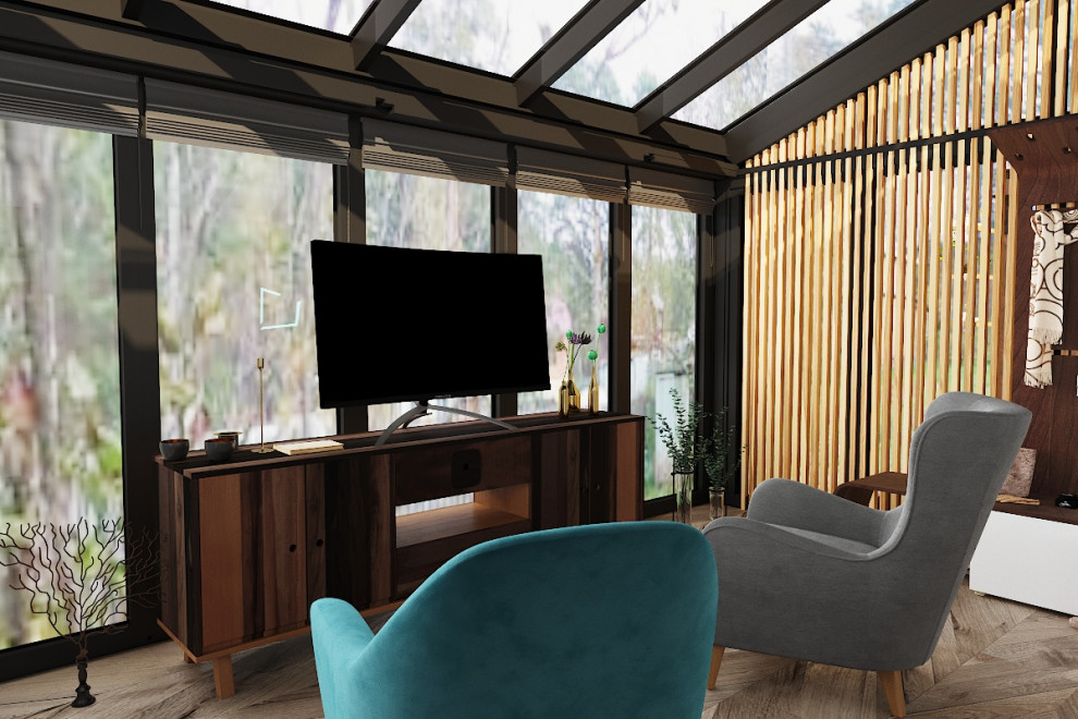 Загородный частный дом, с кухней, одной спальней, и верандой с огромными панорам