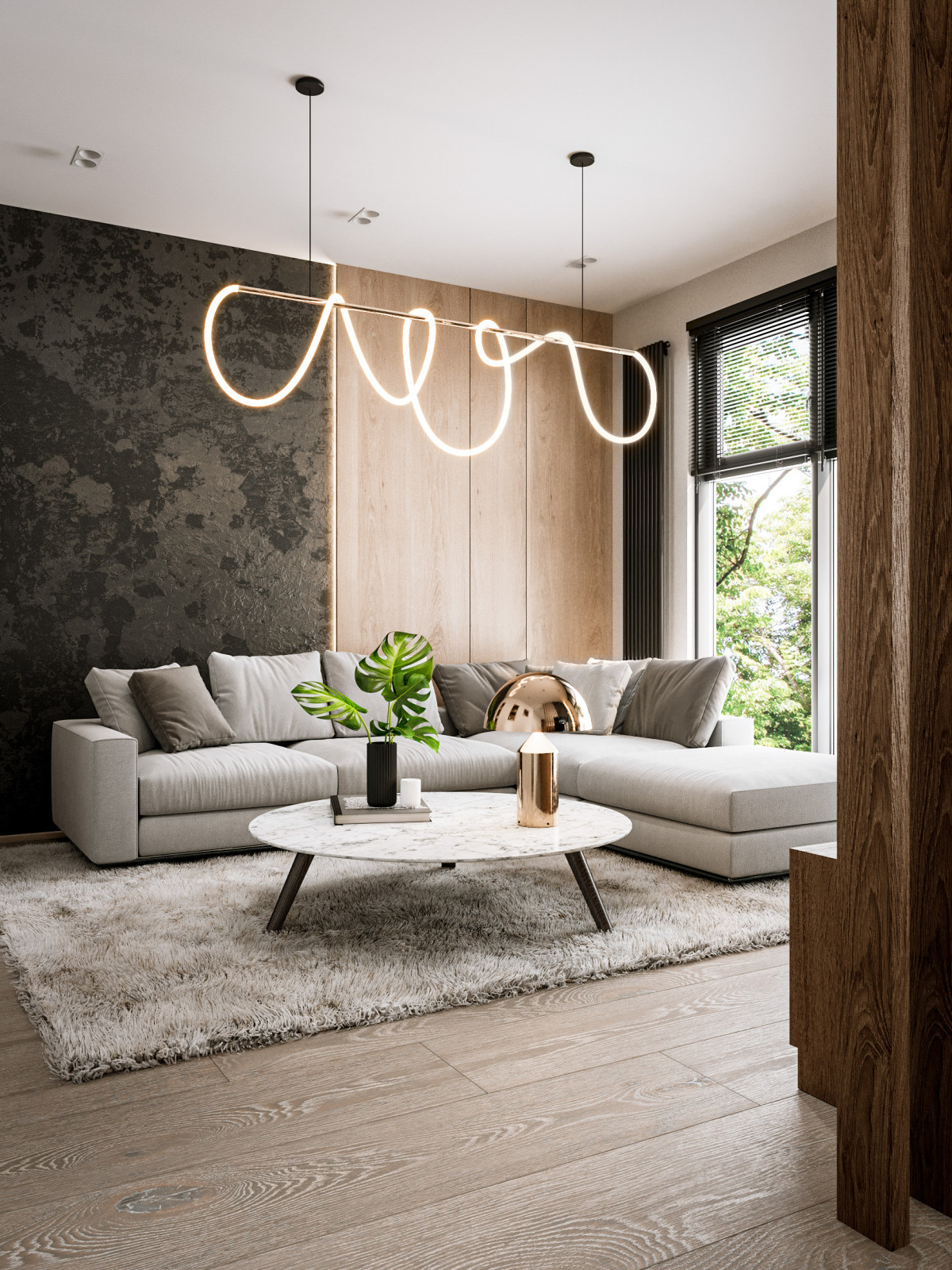 Обложка проекта: Дизайн-проект кухни-гостиной в современном стиле, г. Москва