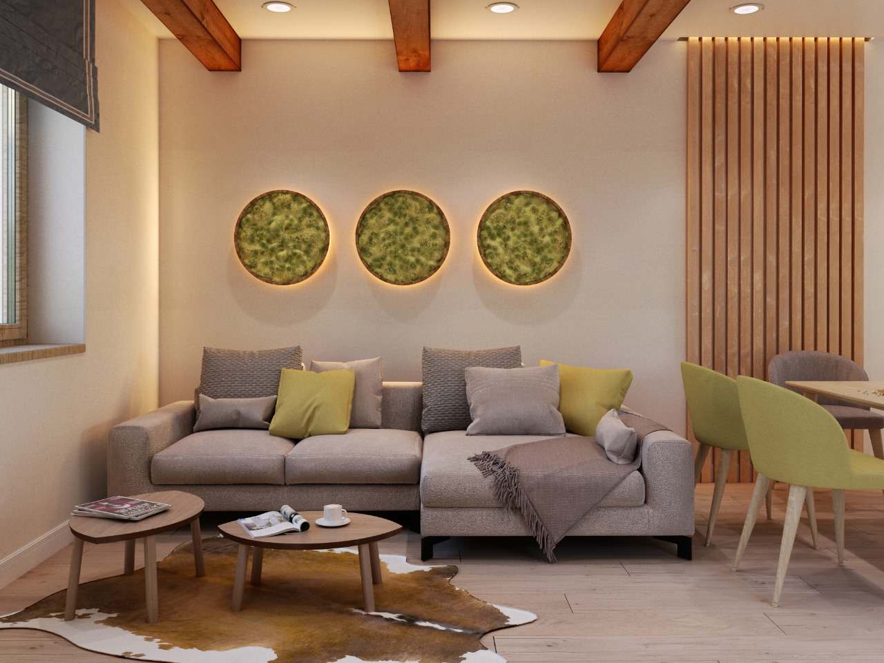 Обложка проекта: Дизайн проект дома 120кв.м в современном стиле с элементами эко-стиля