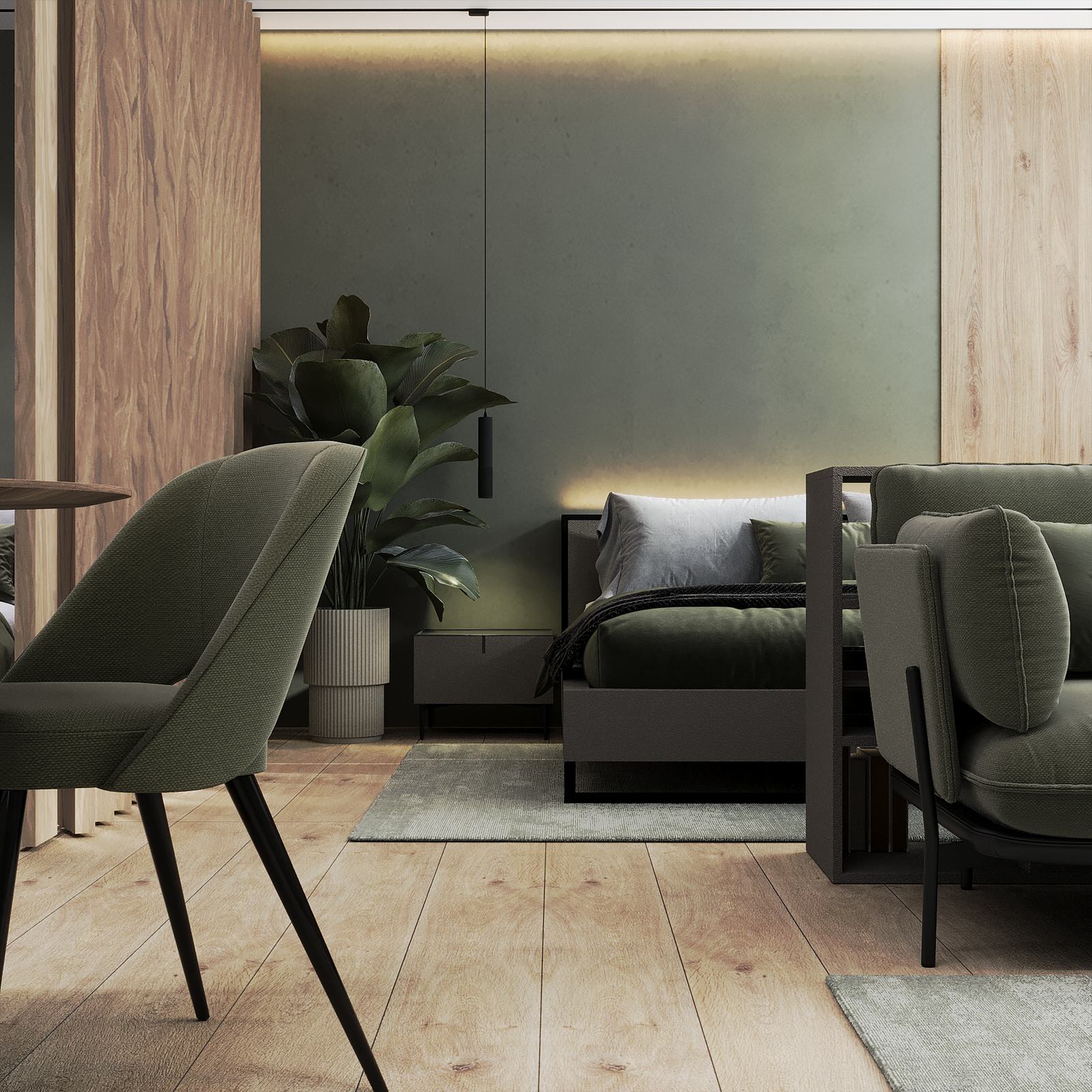 Дизайн проект студии в современном стиле