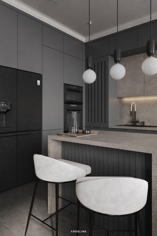 Дизайн квартиры в минималистичных серых тонах