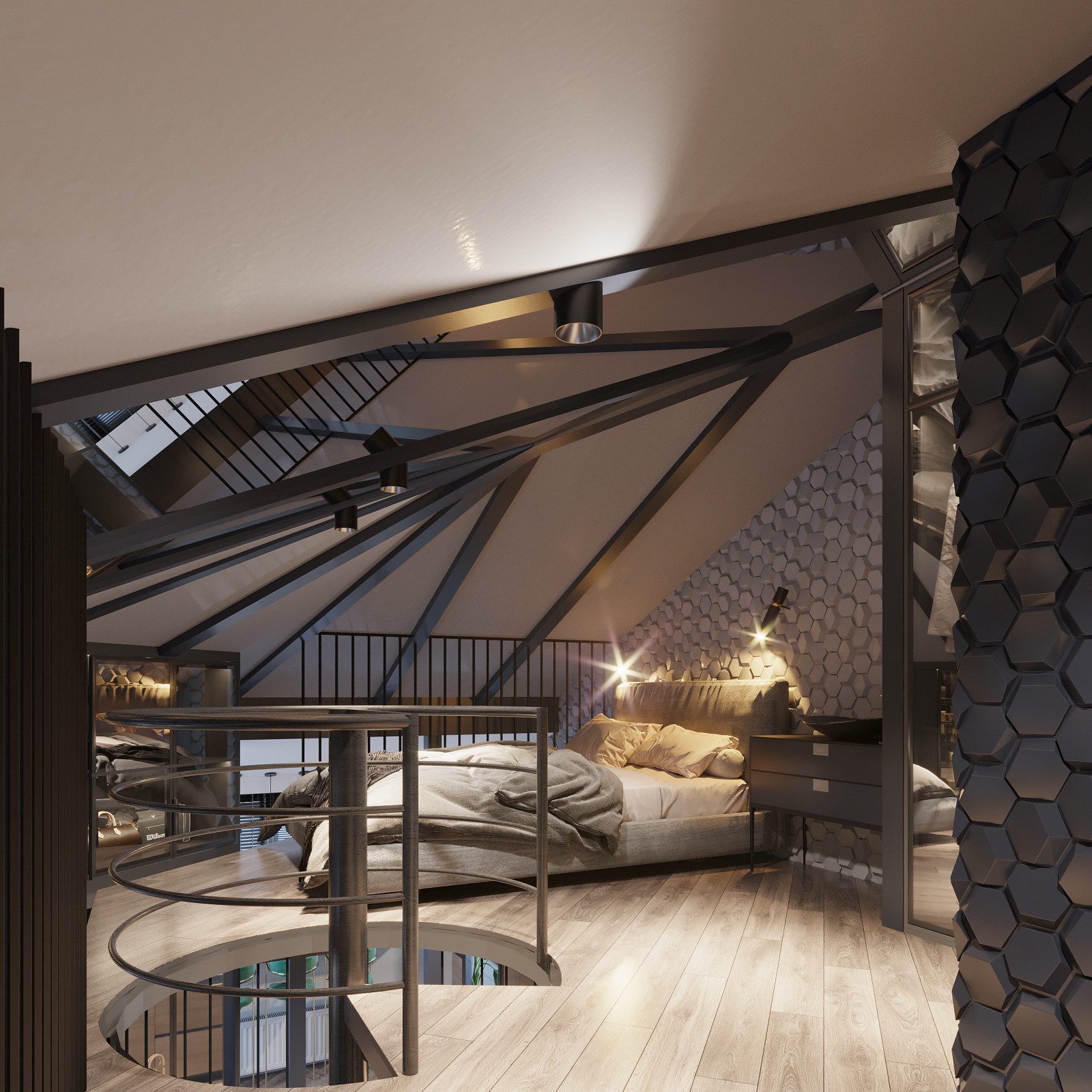 Интересная квартира в глубоких темных оттенках