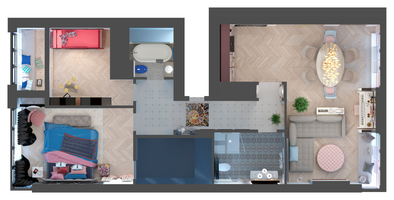 Обложка проекта: Квартира "Ветер странствий" в Сколково