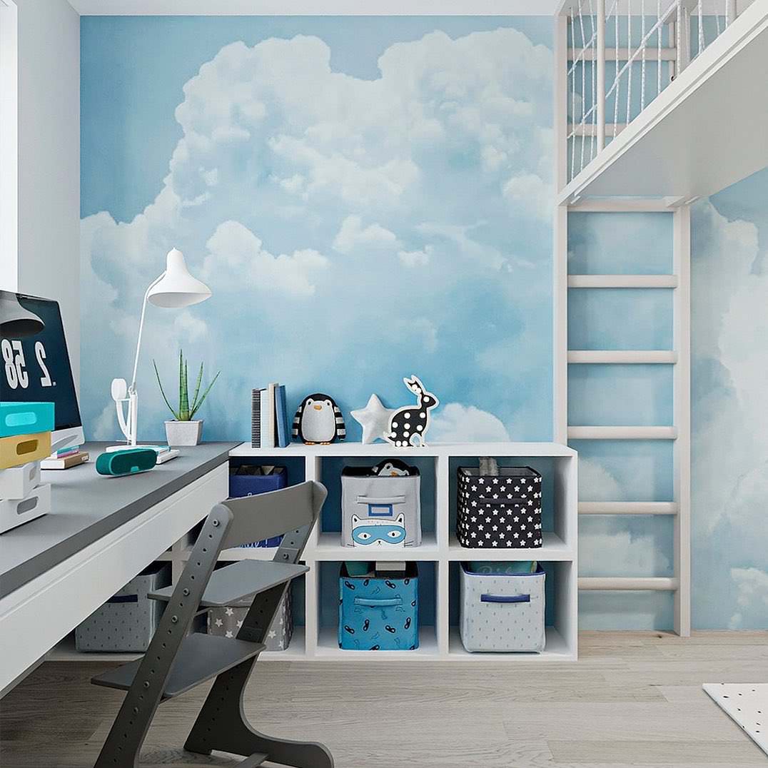 Интерьер детской комнаты в холодных оттенках