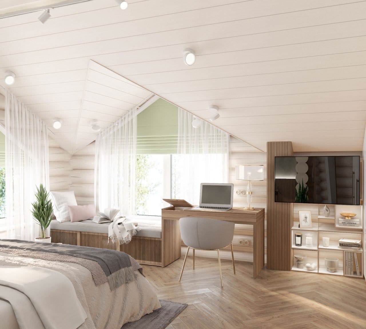 Дизайн проект бревенчатого дома "Феерия красок".