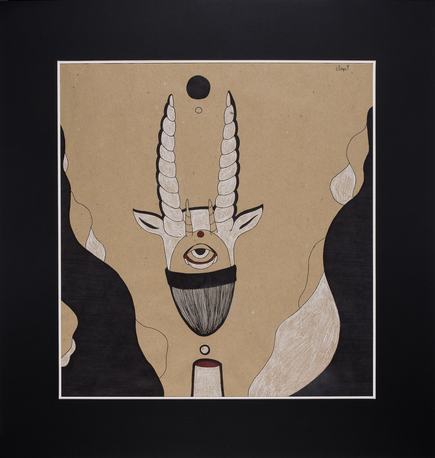 "Moon." 2015 Graphic series "Night Moods."  72,8/70,1 сm