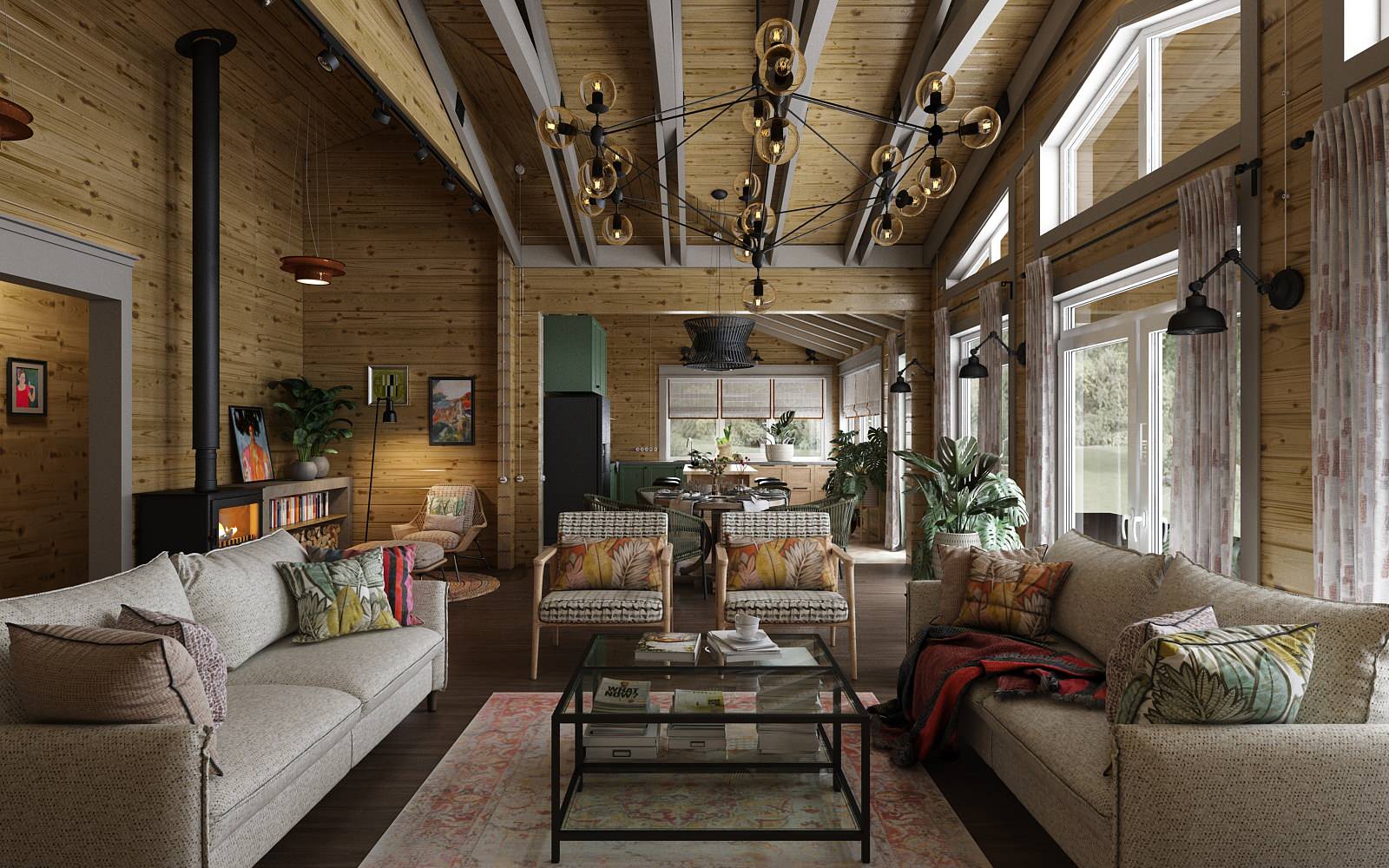 Загородный дом из бруса в Тверской области.