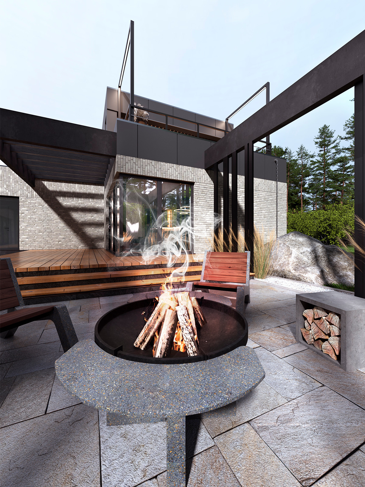 Комплекс строений в стиле "Хай-тек"