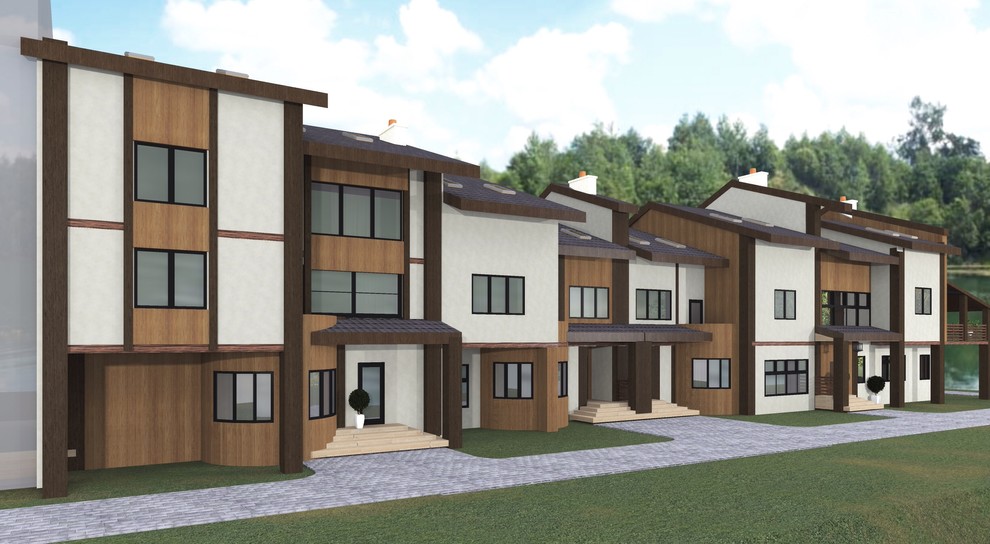 Серия фасадов в п. FamilyClub