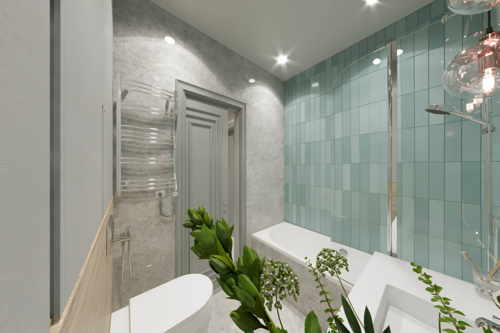 Дизайн и ремонт квартиры в ЖК «Грин Парк» — Бирюзовое настроение