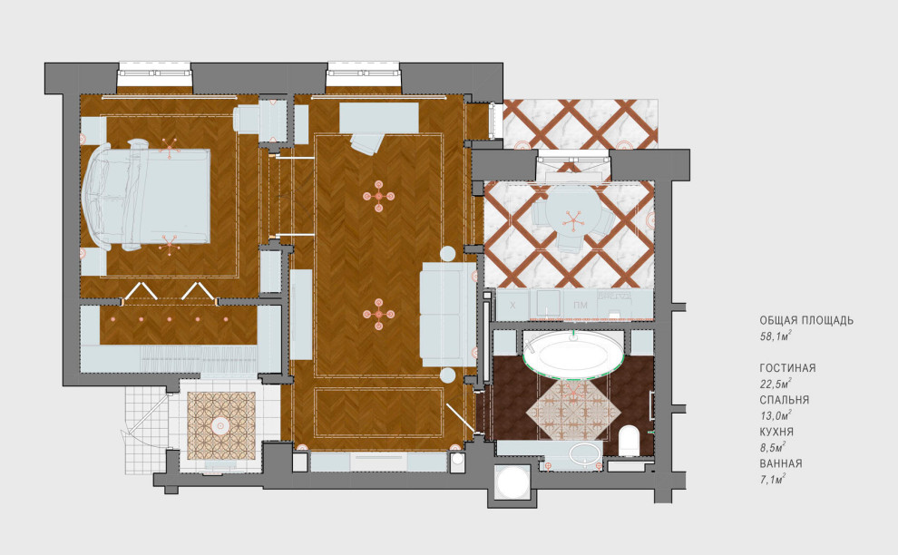 Планировочные решения реализованных проектов