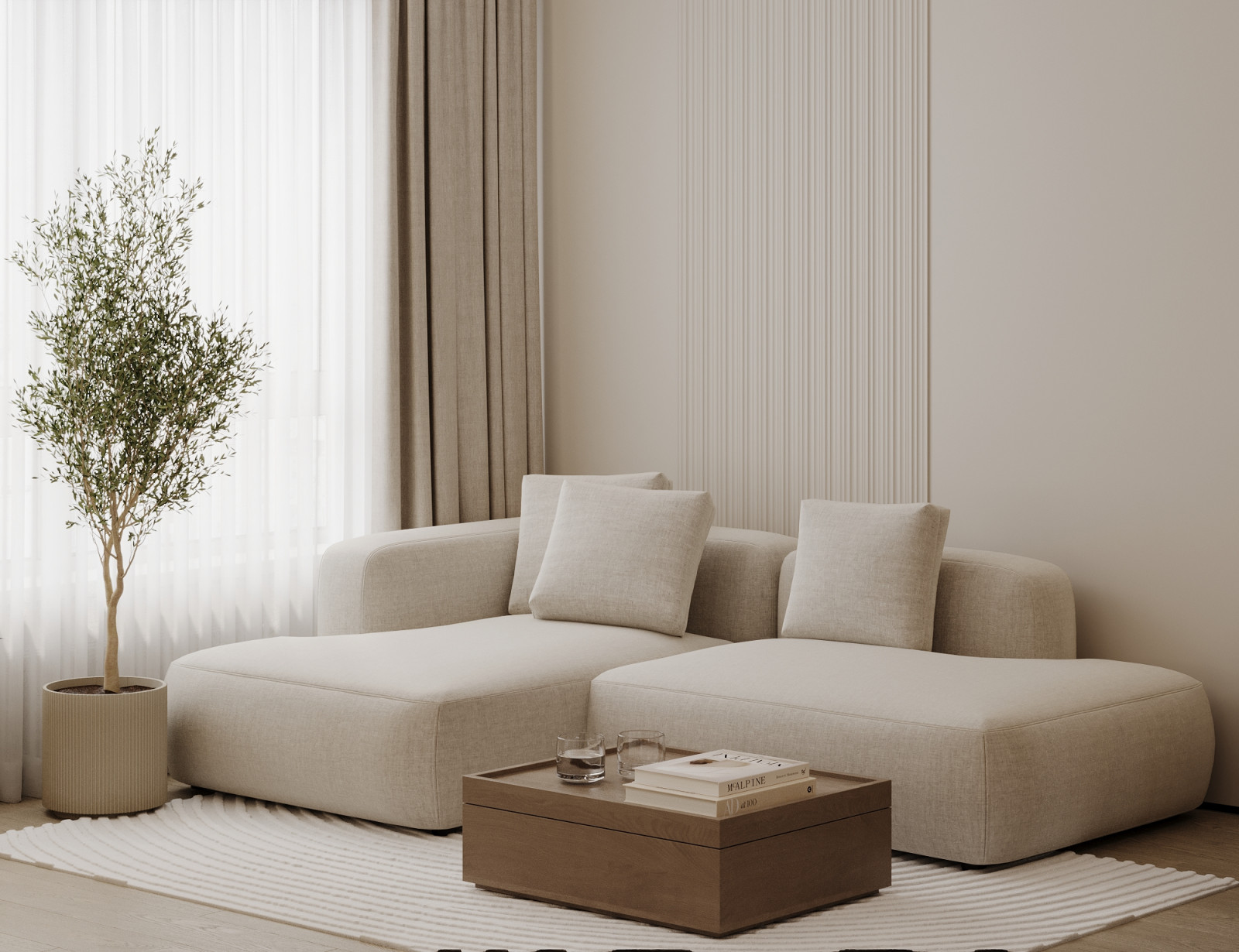 Эскизный проект интерьерной квартиры в Москве