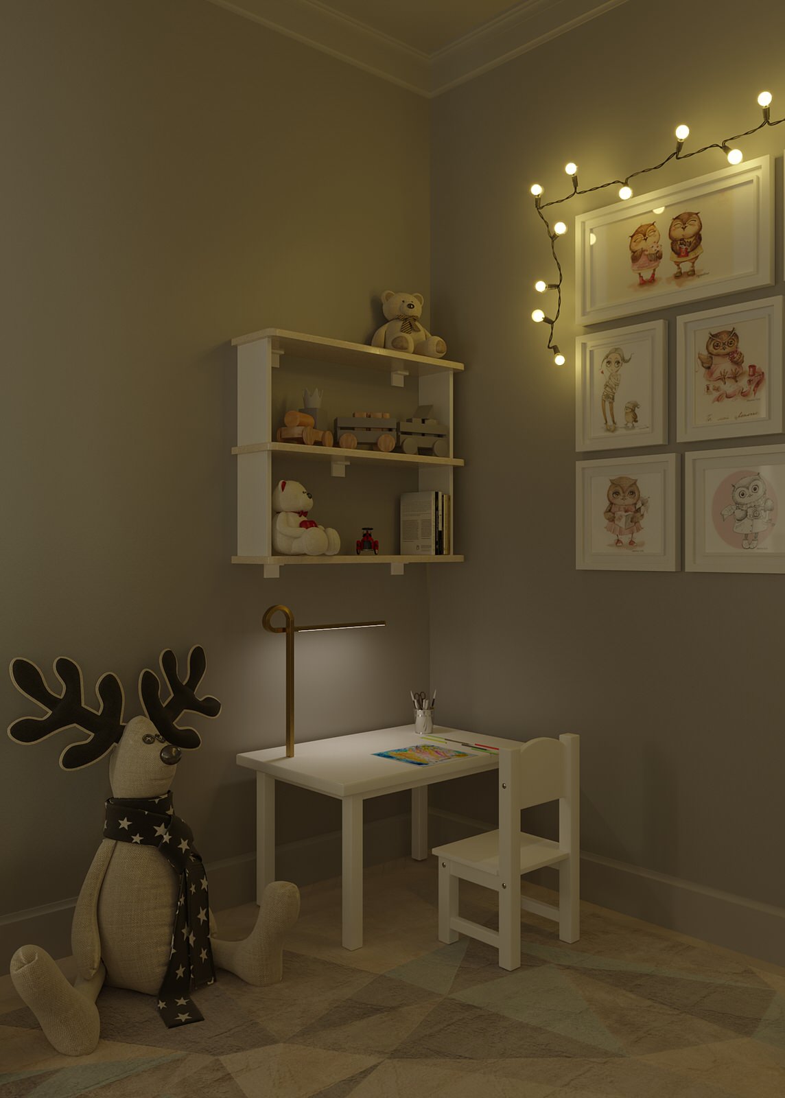 Детская комната для двоих детей разных возрастов