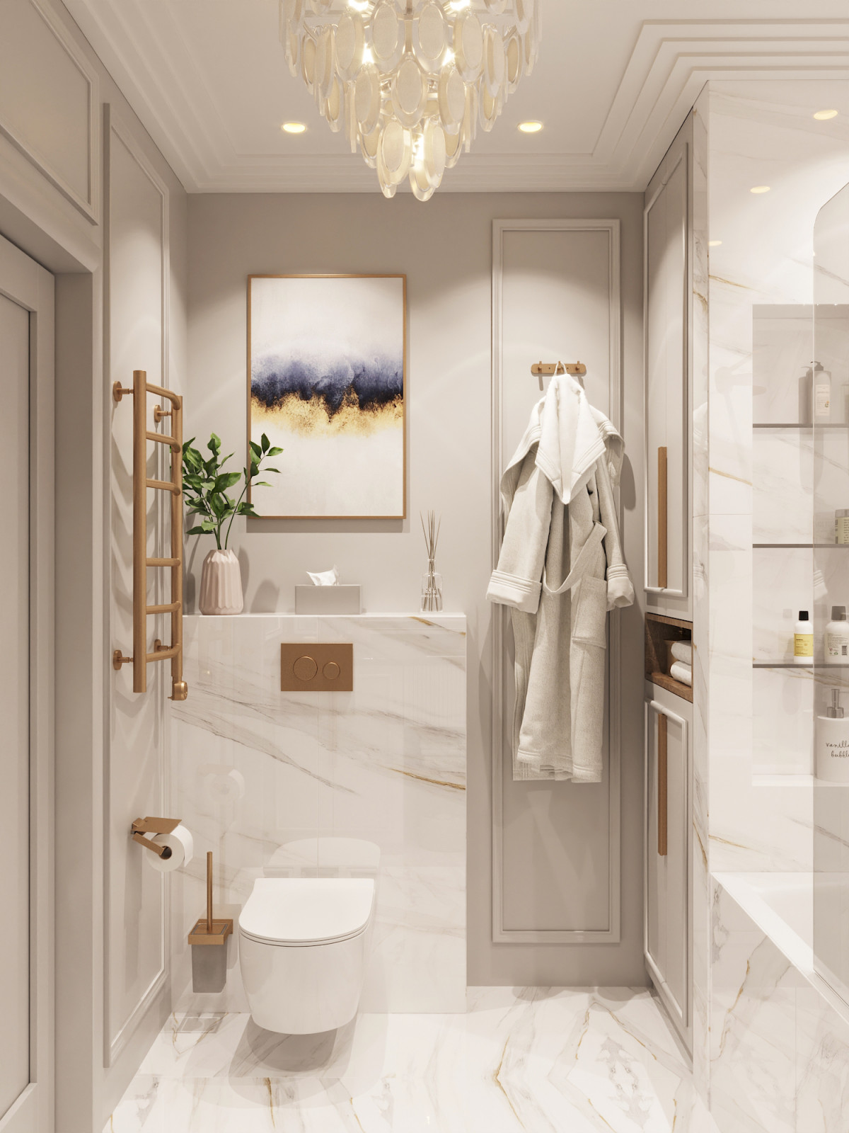 "Зазеркалье", дизайн 2комнатной квартиры 66 м2