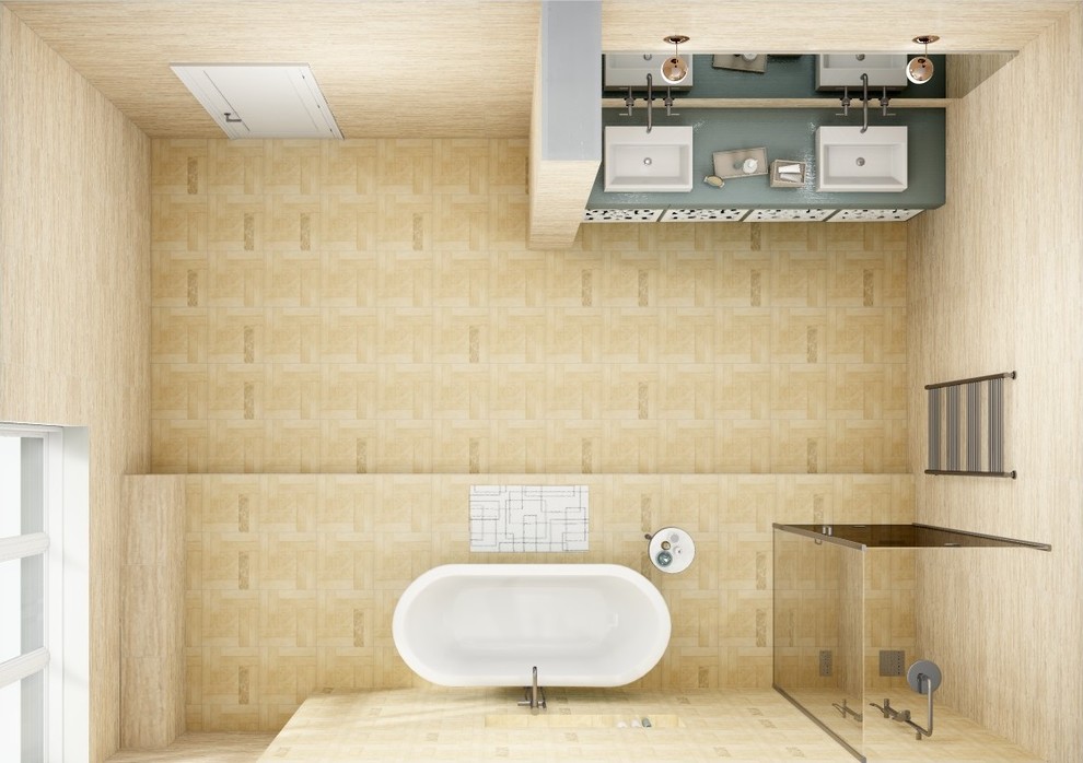 Санузел в стиле фьюжн