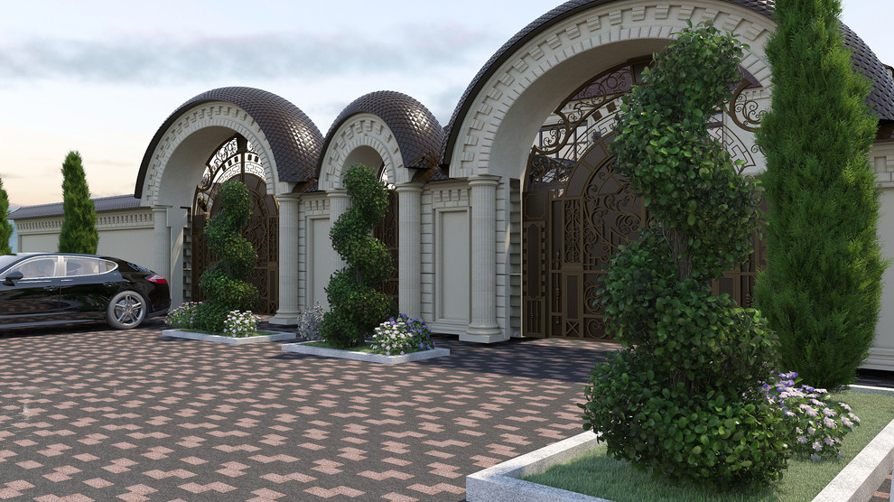 Обложка проекта: частный дом дизайн проект двора и прилегающей территории