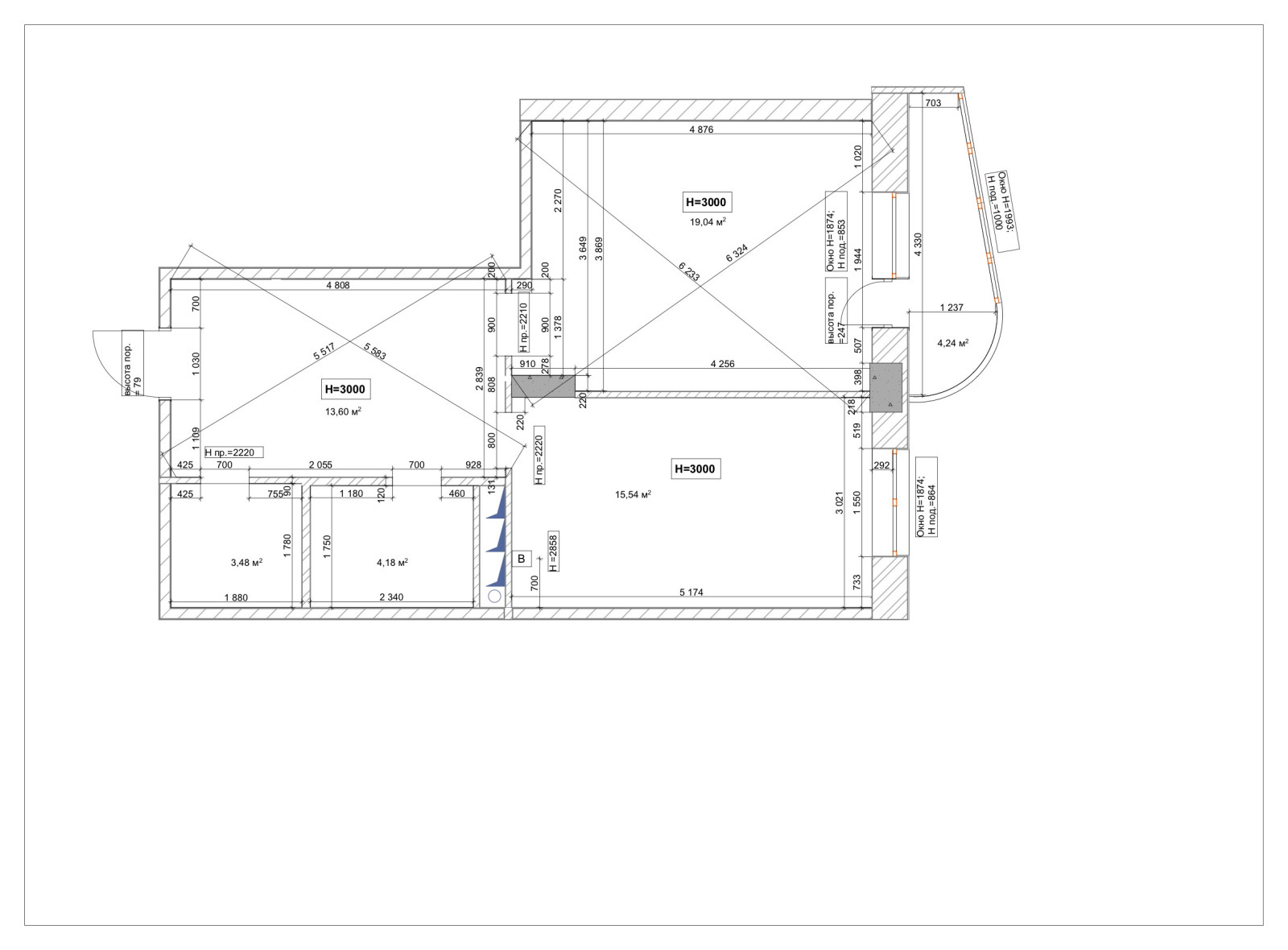 Обложка проекта: Рабочая часть; квартира в Реутово