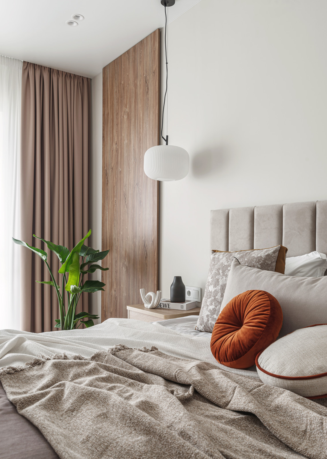 Спальня реализованного интерьера квартиры 100 кв.м.