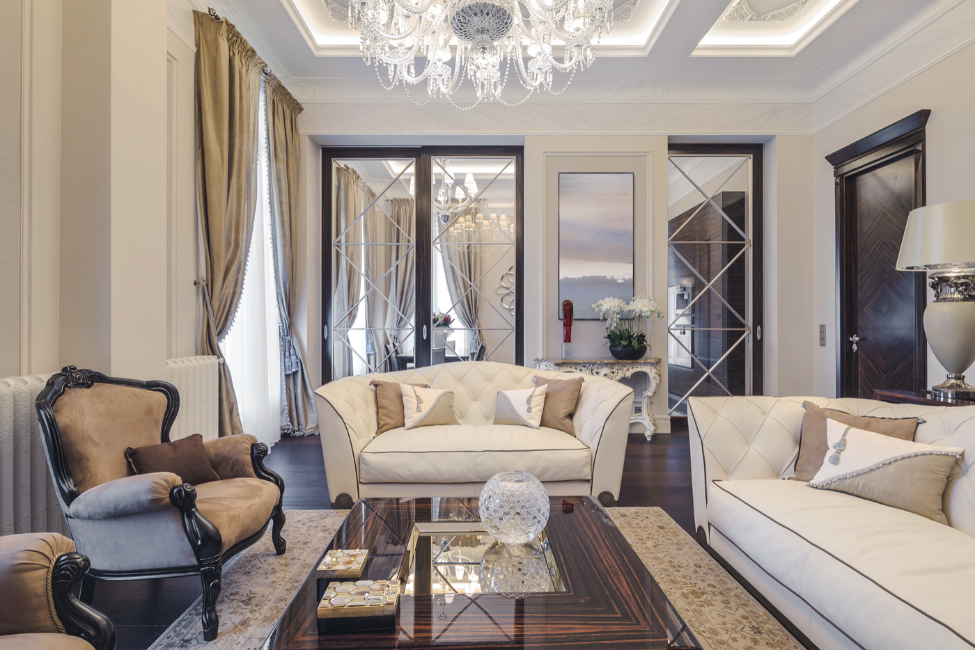 Interior design of apartment on Italian Riviera