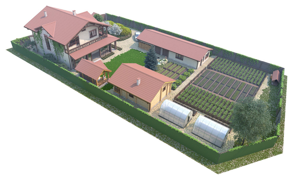 Индивидуальный загородный дом с участком