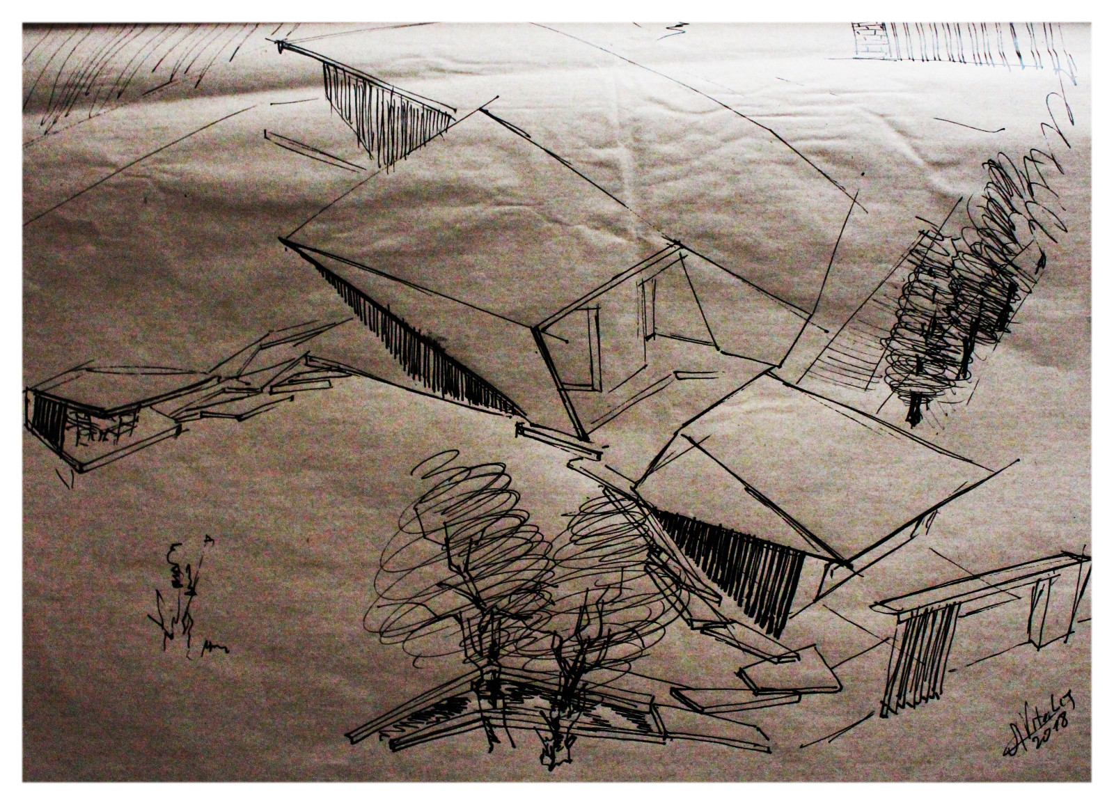 Ландшафт “Проталина” виллы “Заснеженная крона”