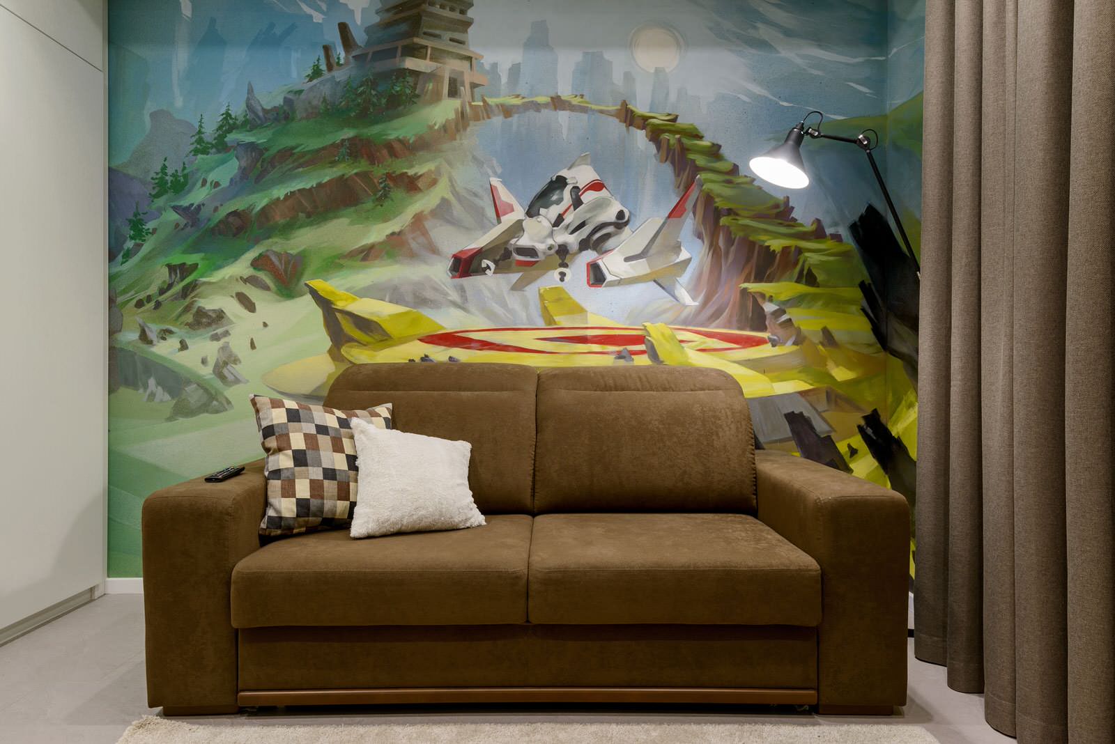 Houzz тур: Камин, мох и граффити в Новосибирске