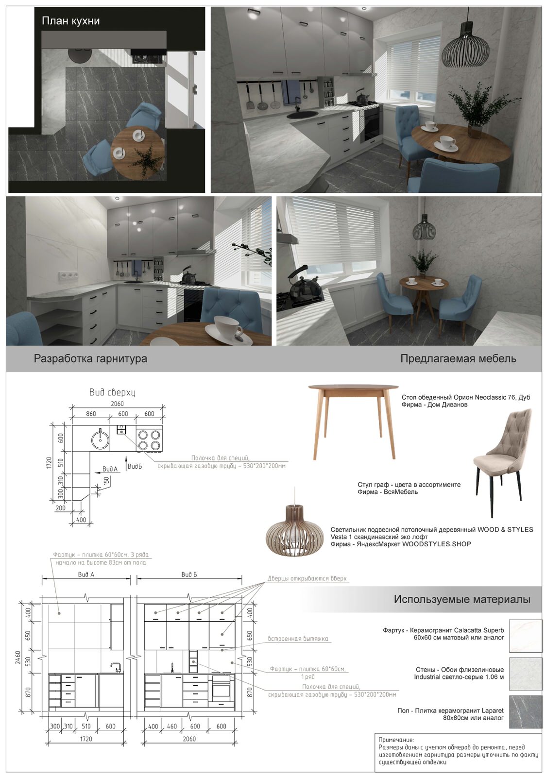 Обложка проекта: Дизайн маленькой кухни