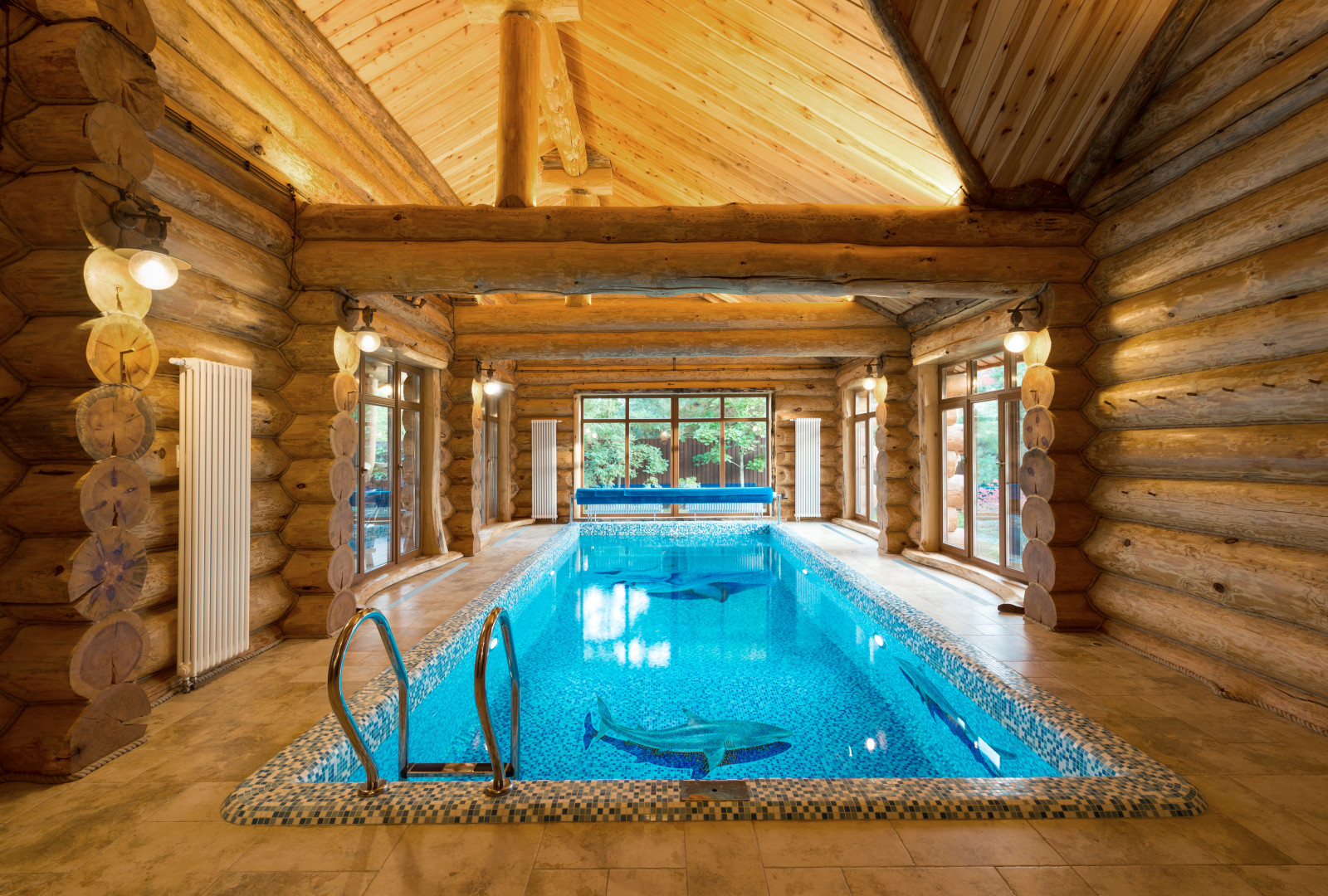 Здание Бани с бассейном комплекс отдыха