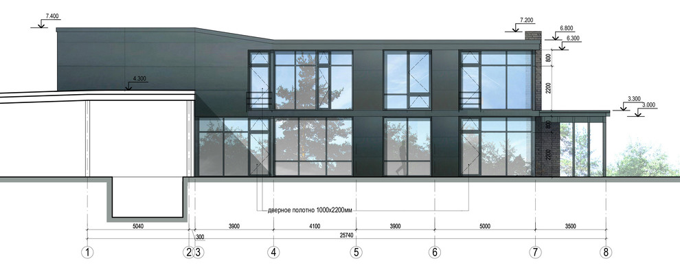 Гостевой дом-черный параллелипипед