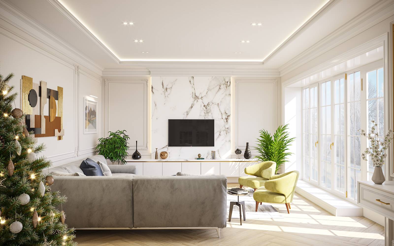 Жилой дом. Дизайн интерьера 1 этажа