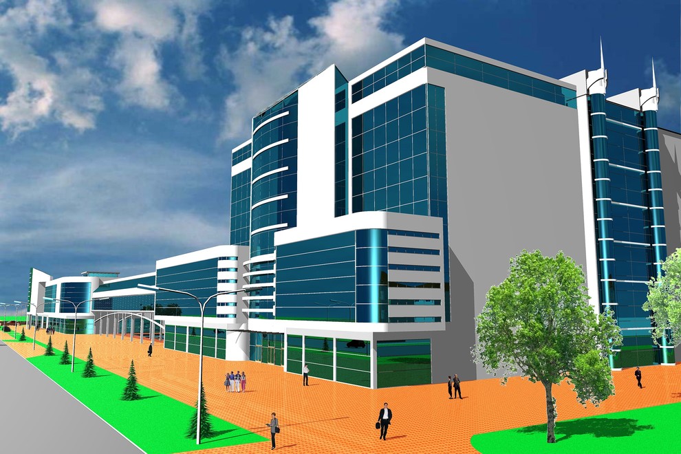 Дизайн экстерьера торгового комплекса