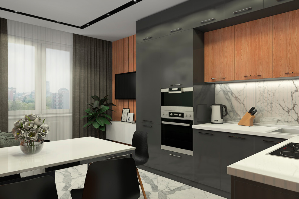 Дизайн интерьера двухкомнатной квартиры в ЖК "Лучи", г.Москва