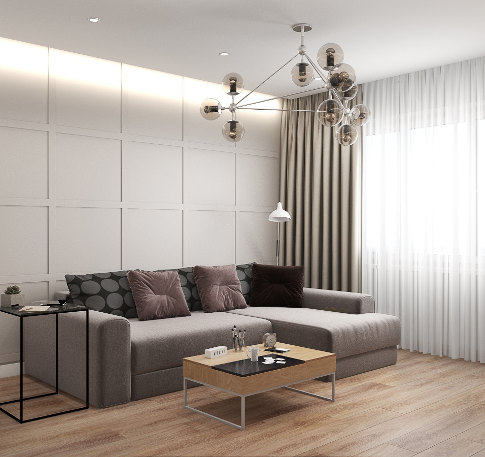 Обложка проекта: Дизайн интерьера двухкомнатной квартиры на ул. Карамзина в Калининграде