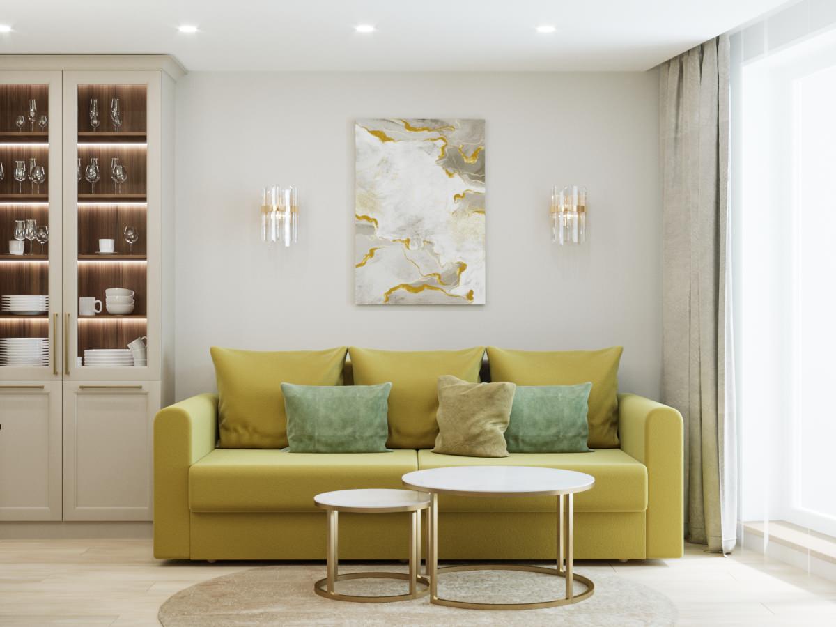 Дизайн проект кухни-гостиной и санузлов в г.Екатеринбург