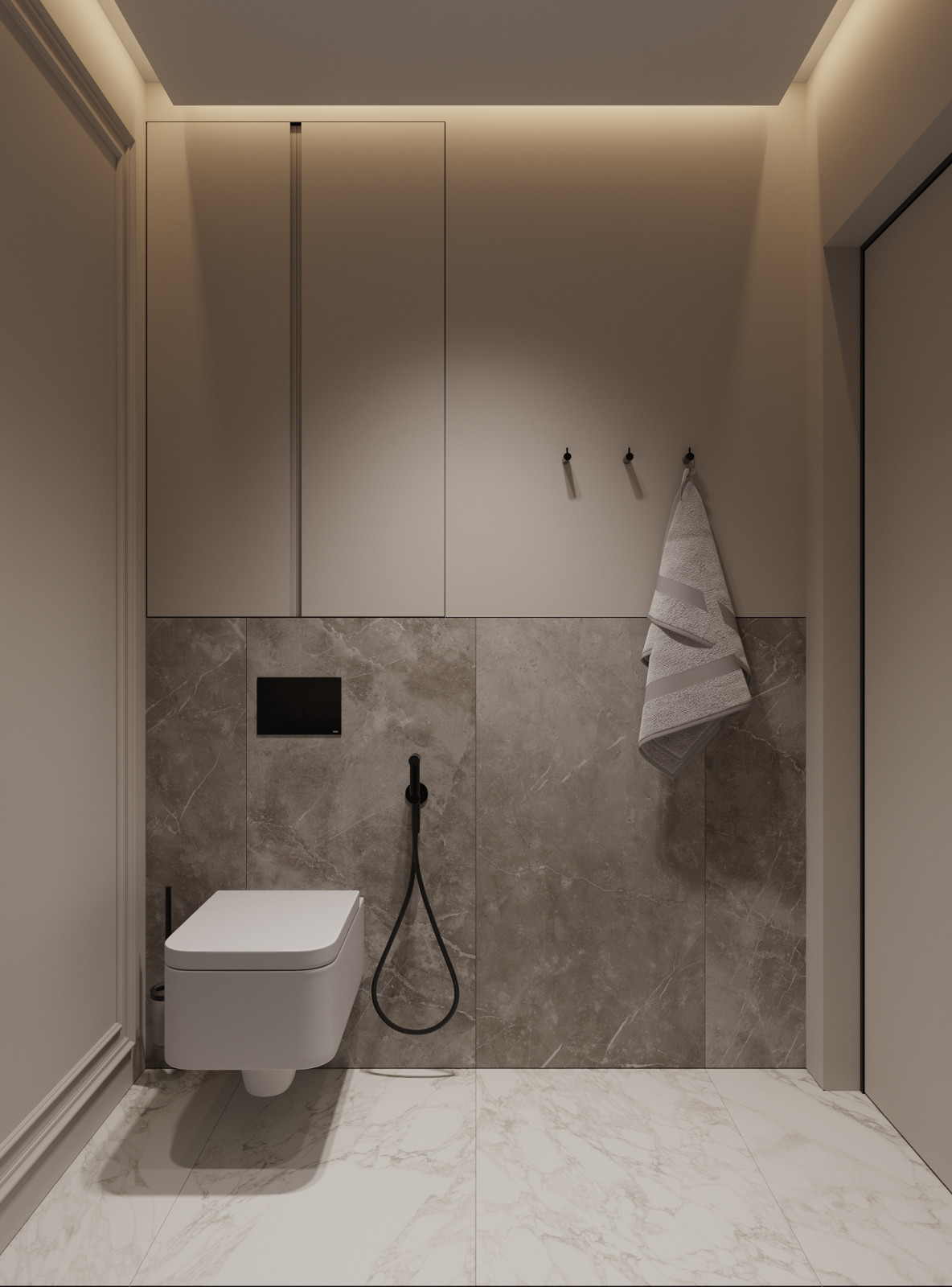 Сокол, 100кв.м. нежный интерьер в бежевых тонах