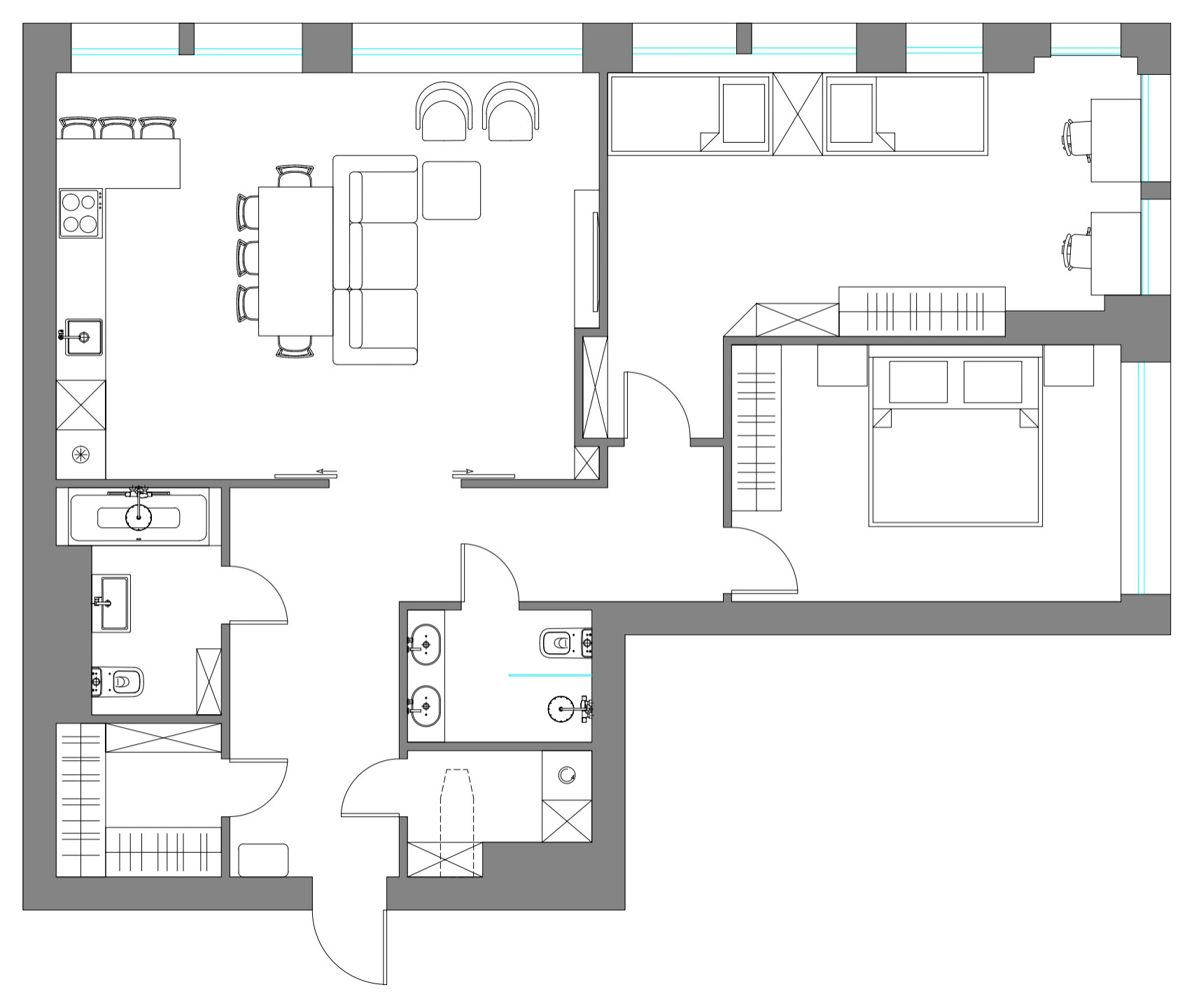 Поиск планировки: 8 вариантов (!) + финал для московской «двушки»
