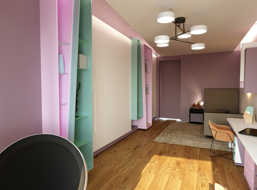 Интерьер “Зимний лес” виллы “Заснеженная крона”