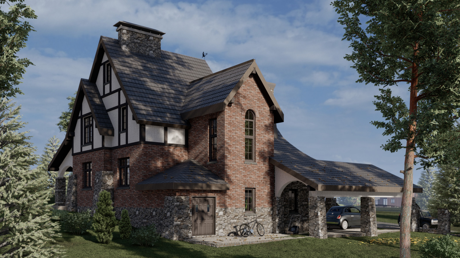 Дом с фахверками