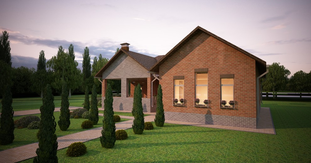 Проект гостевого дома с баней и комнатами отдыха