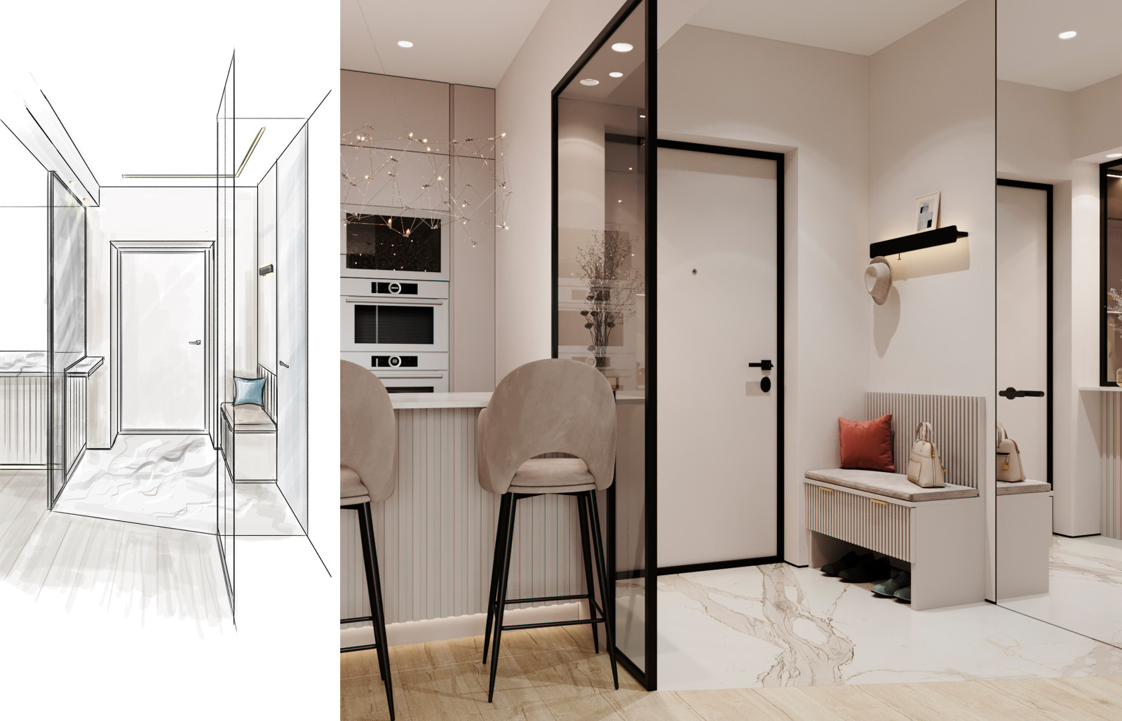 Сюита света и воздуха в функциональном интерьере